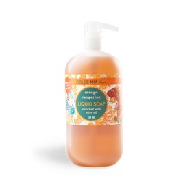 Dolce Mia | Castile Liquid Soap | Mango Tangerine | Vegetable Based | Naturally Moisturizing | 32 oz Refill
