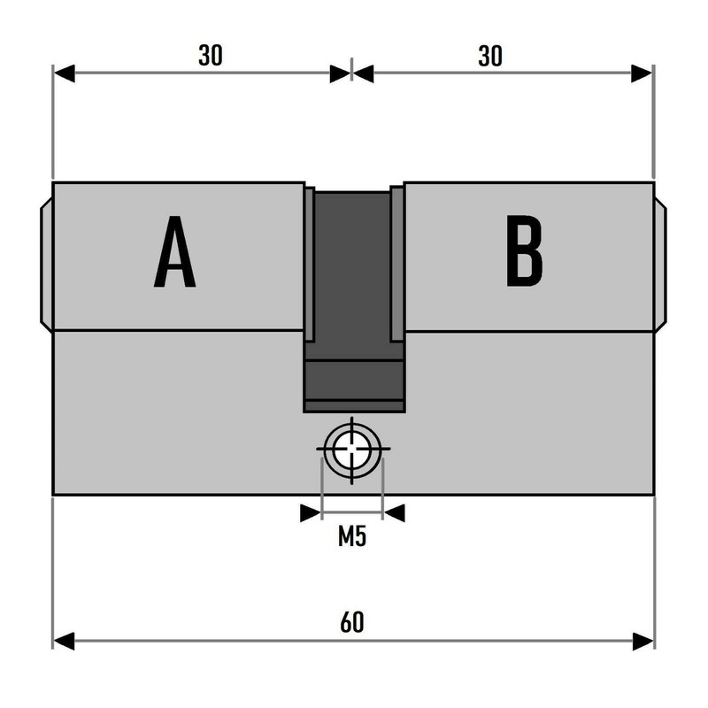4x Profile Cylinder 60 mm 30/30 20x Key Door Cylinder