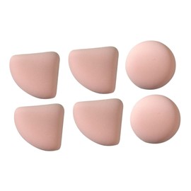 Healvian Cosmetic Powder Puff Set of 6 Dual-Use Wet and Dry Makeup Sponges for Foundation Soft Velour Applicators for Women Portable Travel Makeup Tools