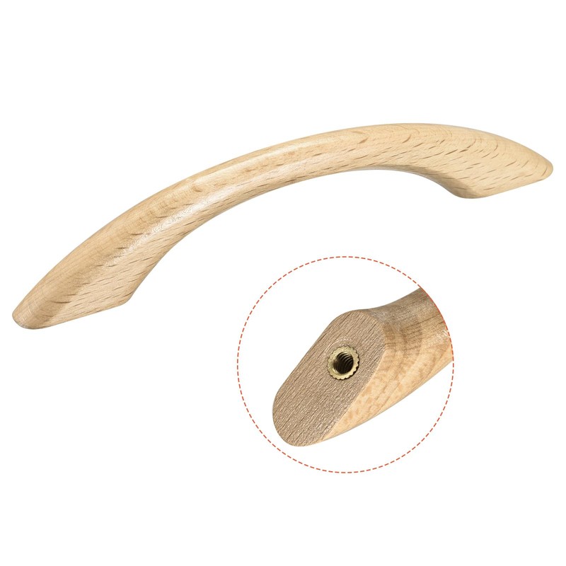 sourcing map Wood Pull Handles, 2pcs 116mm/4.57" Hole Distance Wooden