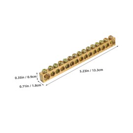 Zerodeko Terminal Block Terminal Bus Bar Ground Bar Kit Electrical Grounding Bars Distribution Cabinets Ground Bar for Panel Golden Copper