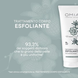 Omia Oxygenium, Trattamento Corpo Esfoliante Purificante, Leviga la Pelle e Rimuove Cellule Morte, Pelle Liscia e Vellutata, Formula Vegana, 200 ml