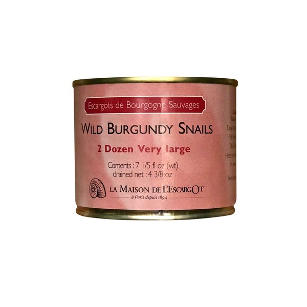 Premium Escargot Wild Burgundy Snails – Rated Number One – Best For Escargot Recipes, Various Sizes … (2 Dozen Very Large)