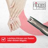 nippes Solingen Premium Nail Clippers with Nail Catcher Green Fingernail