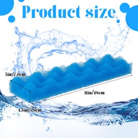Maxcheck 20 Pcs Filter Media Compatible with Fluval 406/407 Foam Filters Replacement Parts Fish Aquatic Pet Products Sponge Polyfill for Aquarium Filter Pad, 11.02 x 2.99 x 1.5 Inch