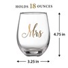 Lillian Rose Gold Mrs. Stemless Wine Glass