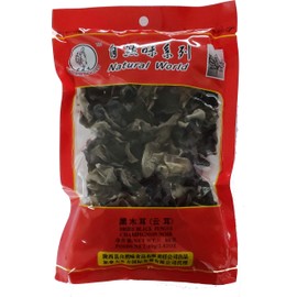 Natural World Wood Ear Mushrooms or Black Fungus, 80 Grams (Whole)