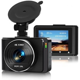 Dash Cam Front and Rear, 4K GPS Wifi Car Camera Dash Cam, Dual Lens Dashcam Front and Rear Camera with 170° Wide Angle, Night Vision, 2in Screen, Loop Recording, Wireless Dash Cams for Cars (128GB)