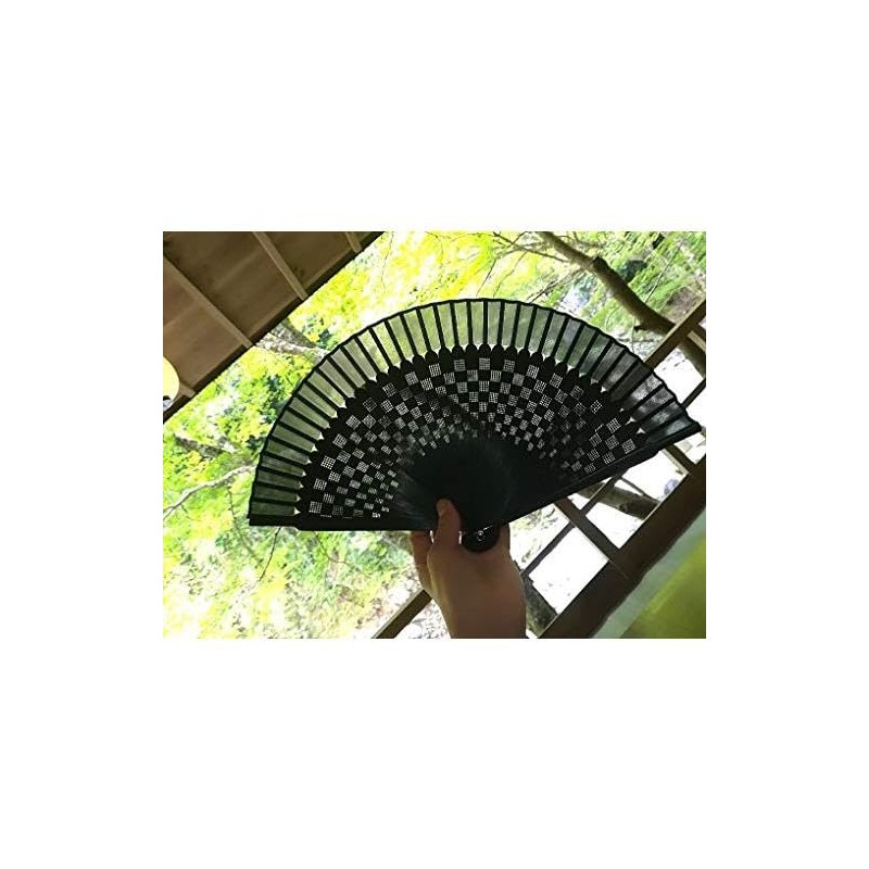 Aodake Kyodo Folding Fan, Solid Pattern, Natural Bamboo & Fan