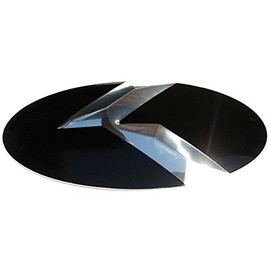 2pc Metal Skin K Emblem Badge Overlay for KIA K5 2021+ Gloss Black/Chrome K Front/Rear (Loden) Cover & Protect KIA Badges in Seconds! Easy Install!