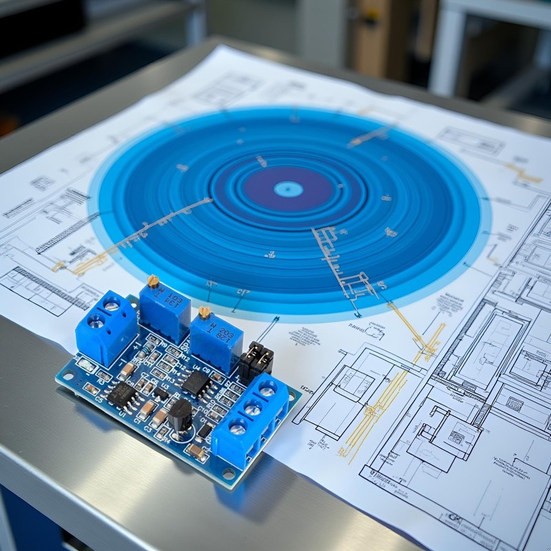 Blue Current to Voltage Module 0/4-20mA to 0-3.3V5V10V Voltage Transmitter