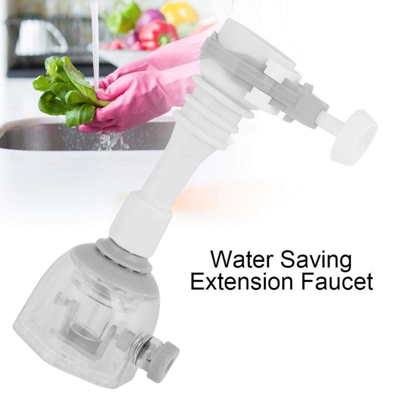Adjustable Splash-Proof Faucet Extender, Kitchen Sink Taps Rotatable Nozzle Filter,