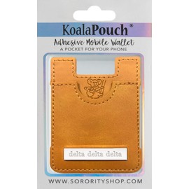Sorority Shop Delta Delta Delta - Leather Style Koala Pouch - Adhesive Mobile Wallet