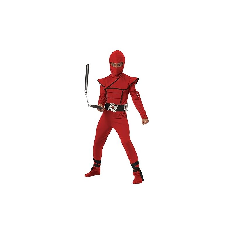 Boys Red Stealth Ninja Costume Large (10-12)