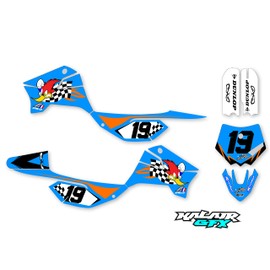 Kalair GFX Graphics Kit for Apollo RFZ X4-X6 X14-X19 (All Years) Woody Series Cyan 21 Mil-Dirt pit bike motorcycle stickers,dirtbike racing decal automotive motocross accessories no plastics