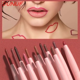 Set De 12 Delineadores De Labios Mate Y Fáciles De Aplicar