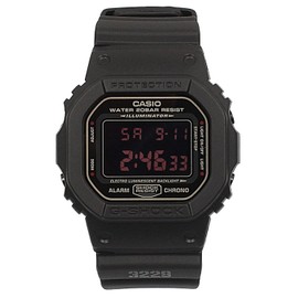G-SHOCK DW5600MS-1 Mens Black Analog/Digital Watch with Black Band
