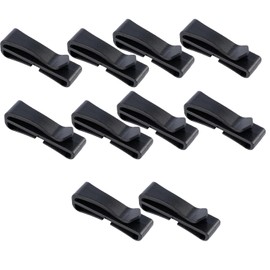 JooBsoso Belt Clips, Pack of 10, Compatible with 1.5 inches (38 mm) Width Tape, Belt Loop, Auxiliary Buckle, Lightweight, Belt Adjustment, Backpack, Bag Wrap, Black