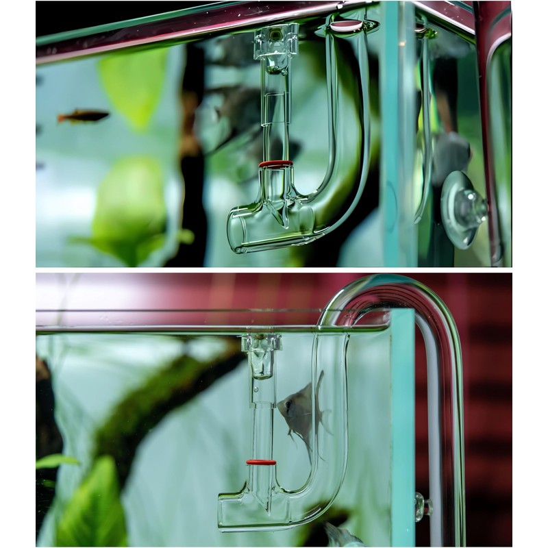 JARDLI Glass Lily Pipe Jet Outlet with Skimmer Surface Vent