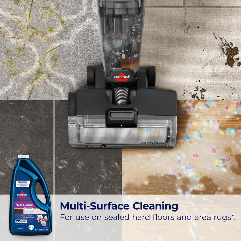 Bissell MultiSurface Floor Cleaning Formula-Crosswave and Spinwave, 17891, 64oz, Removes
