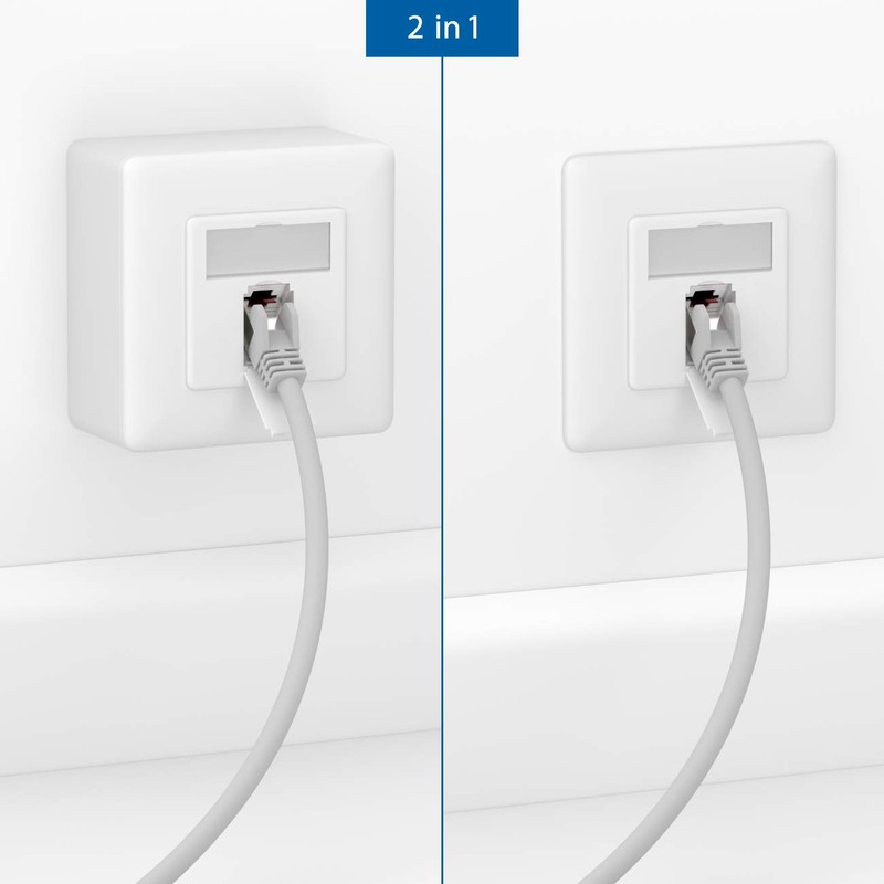 deleyCON 2x CAT6 Universal Network Sockets - 1x RJ45 Port