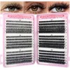 Individual Eyelashes 570 Pieces, 30-40-50-60-80-100D Cluster Lashes Kit, DIY Eye