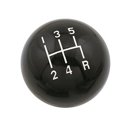 Mr. Gasket 9626 Black 3/8-16 UNC Classic 5 Speed Round Ball Shift Knob