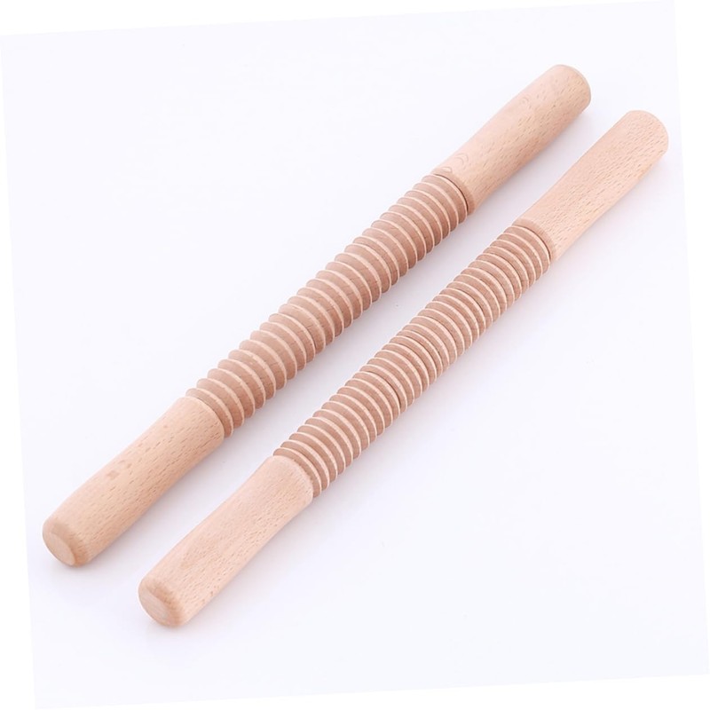 CIYODO Ridged Rolling Pin for Baking Wooden Pasta Rolling Stick