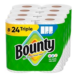 Bounty Select-A-Size - Toallas de papel, color blanco, 8 rollos triples = 24 rollos regulares