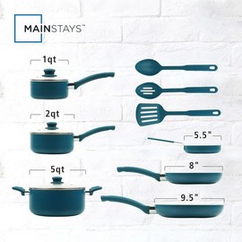 Stainless Steel 24Pc Cookware Set - Before First Use, Cookware Set Should Be Washed In Hot Soapy Water And Dried Thoroughly, Suitable For Induction Use