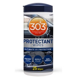 303 Products Automotive Protectant Wipes - Helps Prevent Fading & Cracking, Repels Dust, Lint & Staining, Superior UV Protection & Restores Lost Color, Exterior & Interior Car Cleaning Supplies