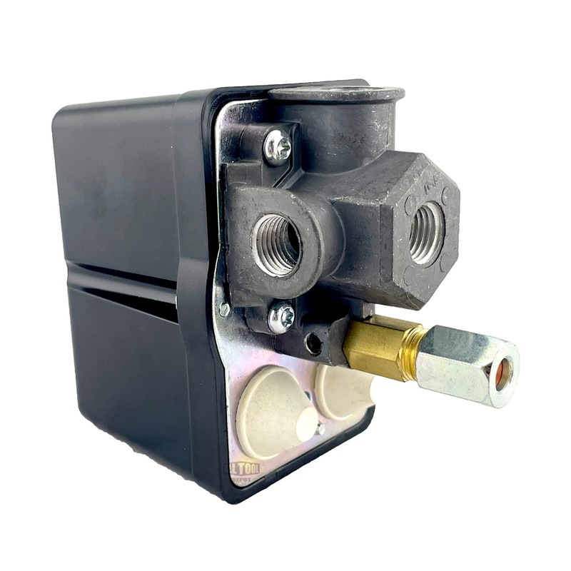 Heavy Duty Air Compressor Pressure Switch 4 Ports Straight Unloader
