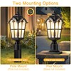 Slypadan Dusk to Dawn Outdoor Post Lights,Black Waterproof Lamp Post