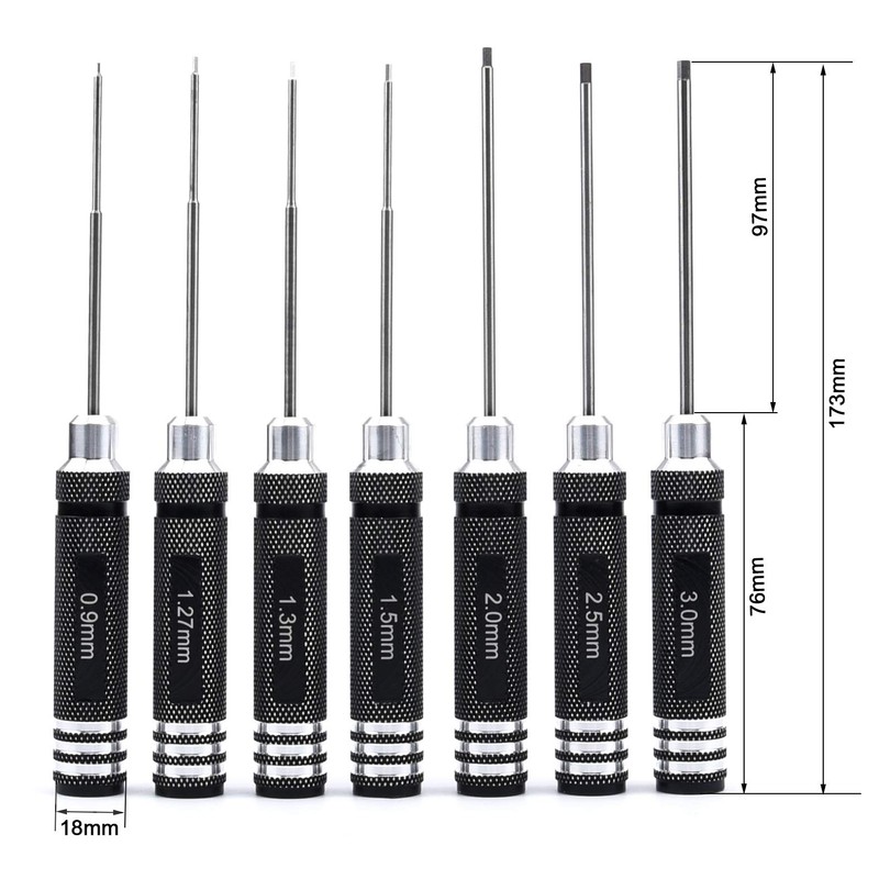 YoungRC RC Screwdriver Tools Kit 7pcs Hex Screw Driver Set