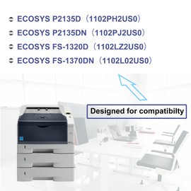 pgisoxt 1 Pack TK-172 1T02LZ0US0 Black Toner Cartridge High Yield Compatible TK-172 TK172 Replacement for Kyocera ECOSYS P2135d P2135dn FS-1320D FS-1370DN Printer (up to 7,500 Pages)