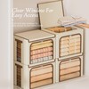 Yecaye Clothes Storage Bins with Metal Frame, Foldable Clothing Storage