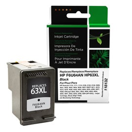 Clover Remanufactured Ink Cartridge Replacement for HP F6U64AN (HP 63XL) | Black | High Yield
