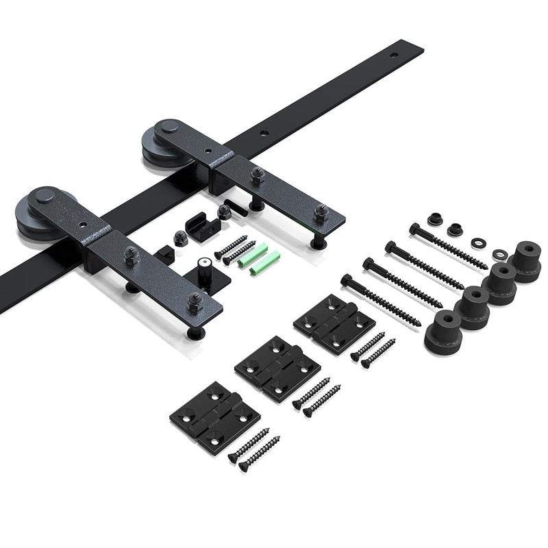 AONAYIOA 42"/3.5FT Bi-Folding Sliding Barn Door Hardware Kit for 2