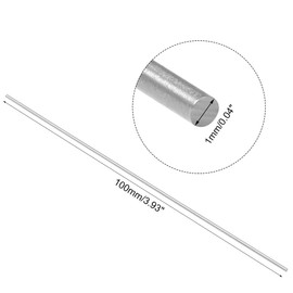 sourcing map 20pcs Round Steel Metal Rods, 1mm x 100mm High Speed Steel (HSS) Lathe Bar Stock Tool, for Shaft Gear Drill Lathes Boring Machine Turning Miniature DIY Craft, 20pcs