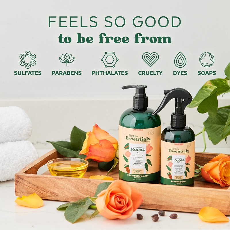 TropiClean Essentials Jojoba Oil Shampoo for Dogs 473ml