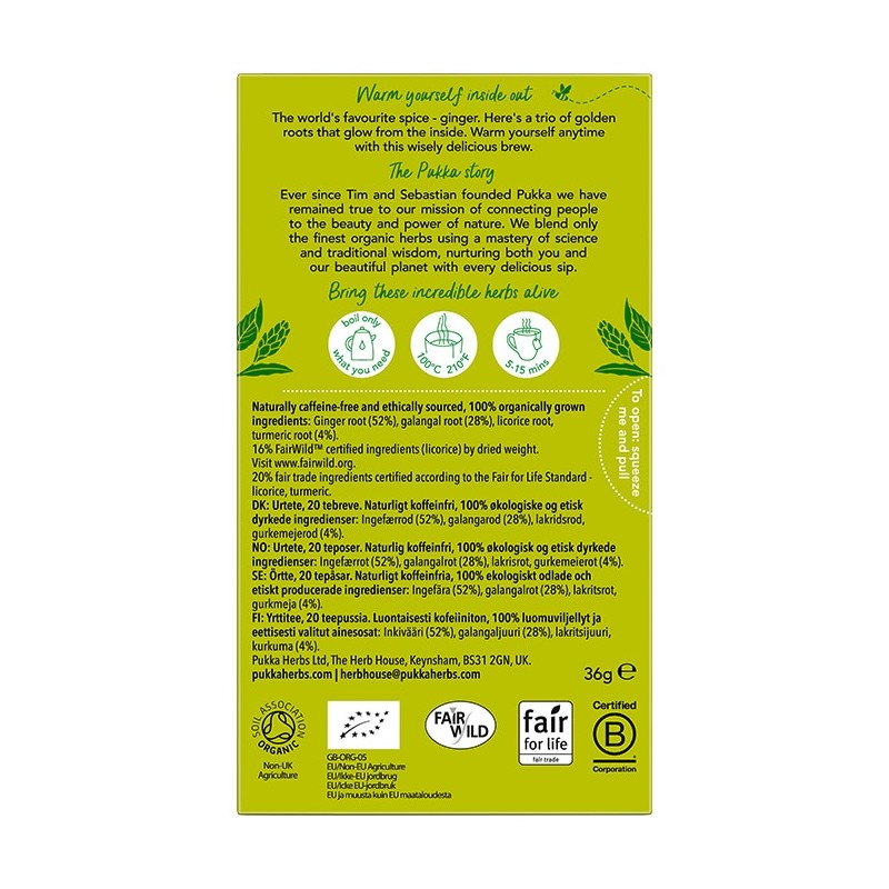 Pukka Organic Three Ginger Tea