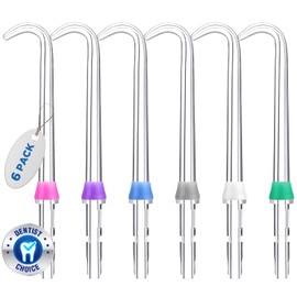 Oralphi for Waterpik Replacement Heads, Replacement Tips for Waterpik Water Flosser, Suitable for Waterpik Accessories Replacement Tips, for DT-100E(6 Implant Denture Tips)