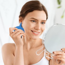 Heveer Ohrenreiniger 90ml Ohrenspritze Silikon Ohrenschmalz Entferner für Ohrenschmalz Reinigen Kinder Erwachsene Blau