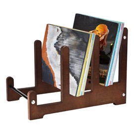 Trendecor Vinyl Record Stand, 37 x 27 x 24 cm Wooden Holder Magazines Books Decorative Retro Vinyl Record Storage