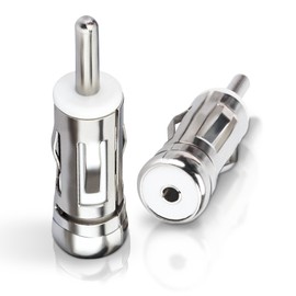 SZSAUTO Vehicle Antenna Adapter Connector ISO to DIN Plug Universal Car Stereo FM AM Radio Antenna Adapter for Car Truck Audio Radio Head Unit Stereo Receiver (2-Pack)
