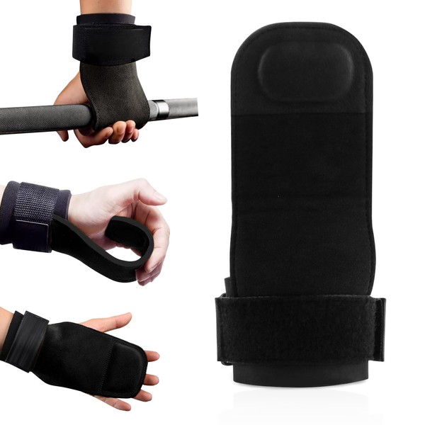 Pro Weight Lifting Straps, Double Layer Leather Padding, Non-Slip Gym