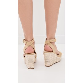 Coach Women's Espadrille Wedge Platform, Charcoal, 9