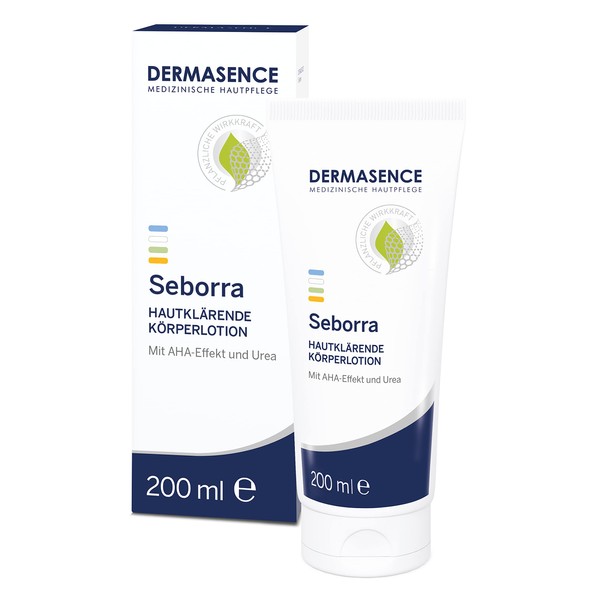 DERMASENCE Seborra Skin Clarifying Body Lotion - Skin Refining Body Care for Skin prone to Impurities or Acne - Also for Rub Skin (Keratosis Pilaris) - AHA - with Urea - 200 ml
