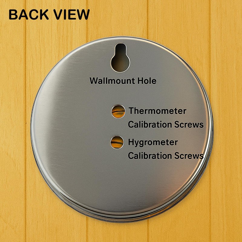 Sauna Thermometer and Hygrometer Combo – Precise Temperature & Humidity