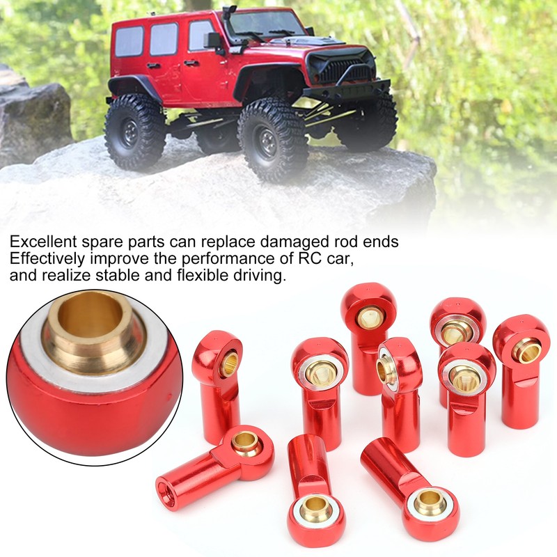10Pcs RC Car Pull Connecting Rod Metal Ball Joint Accessory
